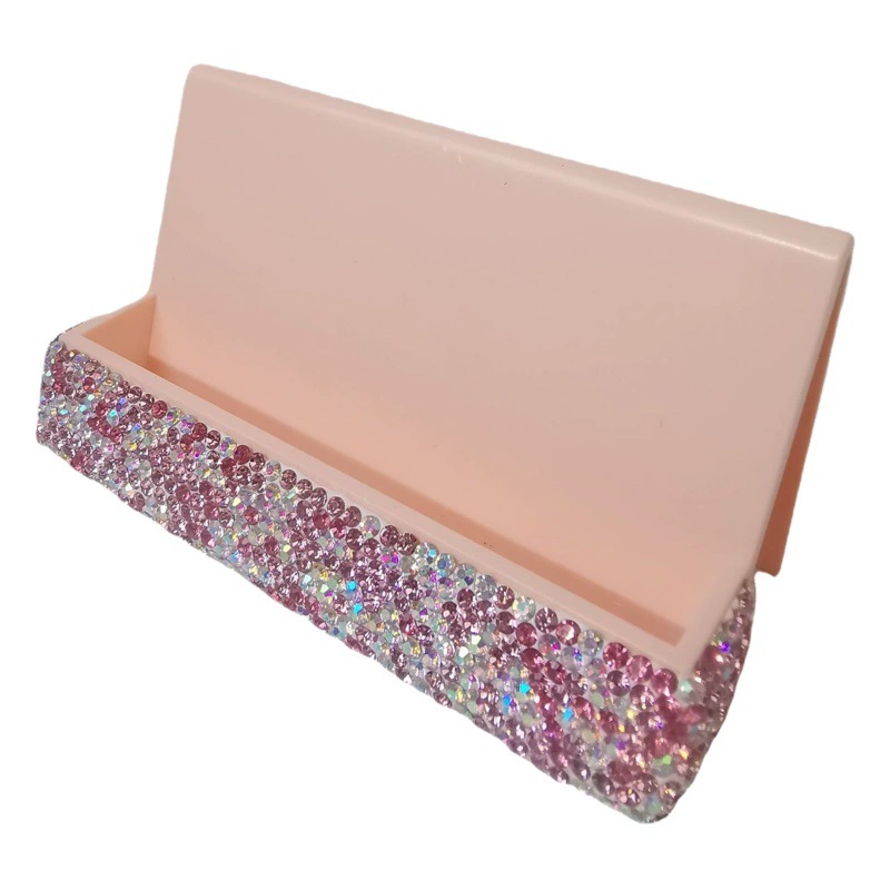 Высококачественный инкрустированный бриллиантами чехол для визитных карточек визитница новый стиль кристалл горный хрусталь визитница офисные украшения оптом