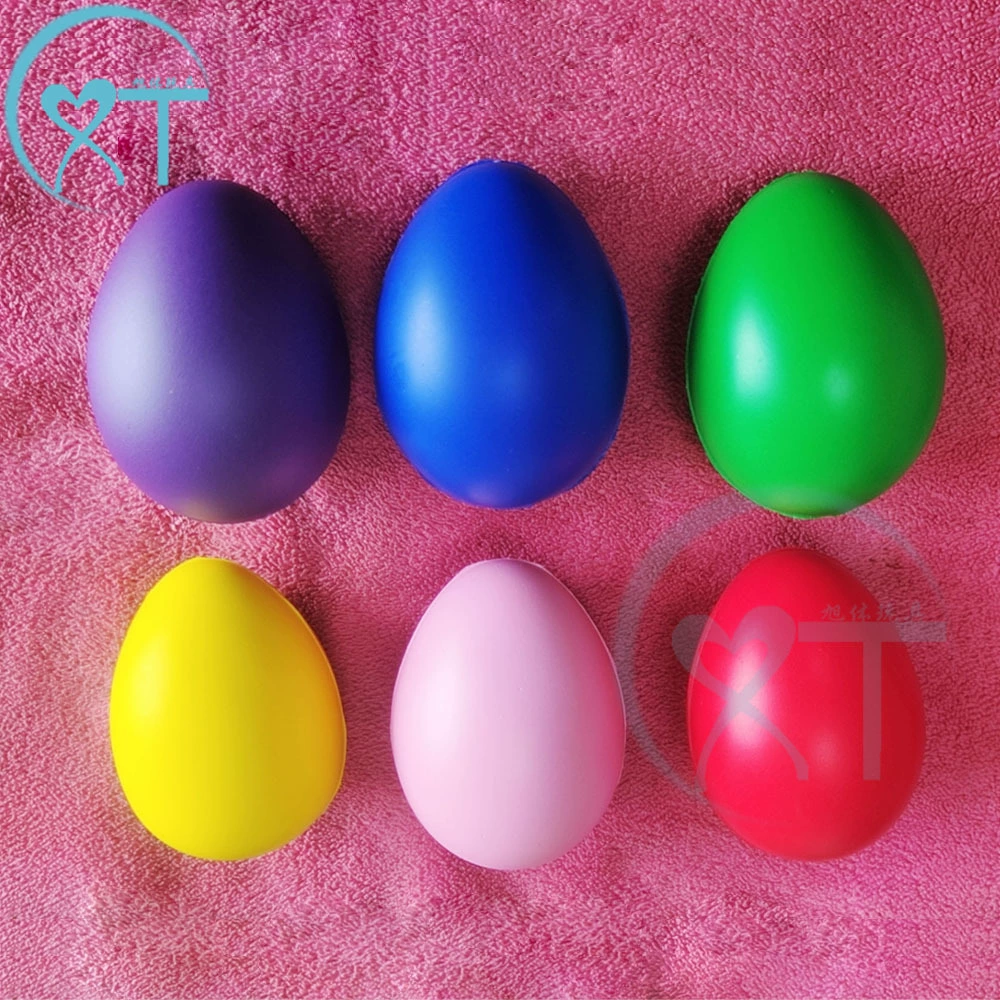 Трансграничный Пасхальный яйцо мяч из пенополиуретана сплошной цвет яйцо декомпрессионная игрушка Новая аэрозольная краска яйцо вентиляционный шар