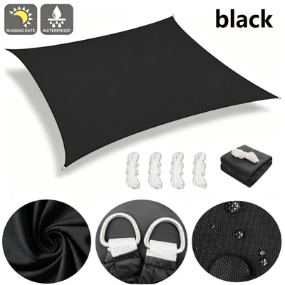 Avtomobil yan çətirləri – canopy fabric - black-2x2m
