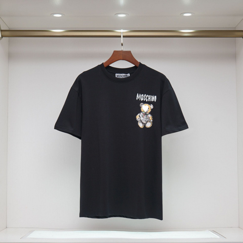 2025 春夏新作メンズカジュアルラウンドネック半袖 T シャツ中空刺繍クマ文字ルーズで多用途|undefined