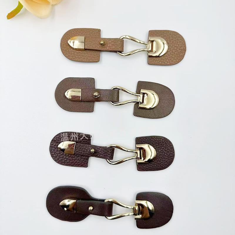 Directly Supplied from the Manufacturer, Metal Leather Buckle for Coats, Windbreakers, down Jackets, Simple and High-End Clothing Accessories