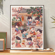 ✅岁朝欢庆图十字绣新品2025年新款客厅小件玄关卧室年轻人刺