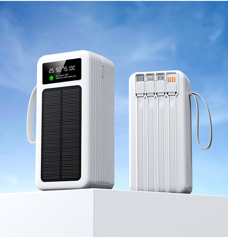 Transfronterizo 60000mAh energía solar recargable tesoro de teléfono móvil fuente de alimentación móvil certificación OEM etiquetado al por mayor personalizado