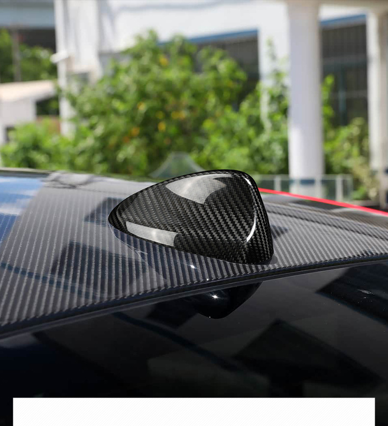 Suitable for 15-25 Alfa Romeo Giulia Shark Fin Antenna Cover Dry Carbon Fiber Upgrade Modification Parts