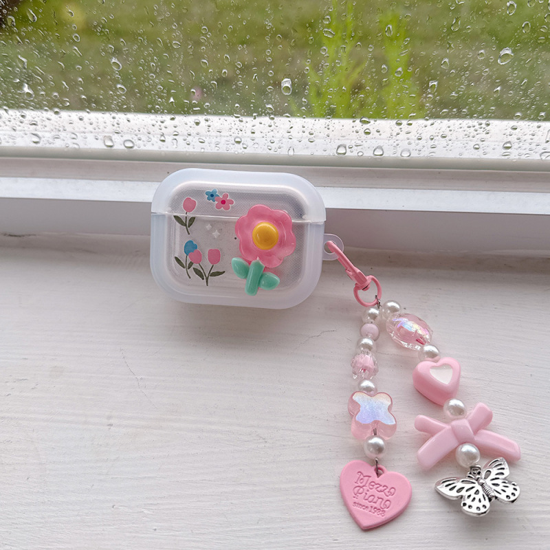 立体花朵兔子 适用苹果蓝牙airpods pro保护套airpods4代耳机壳|undefined