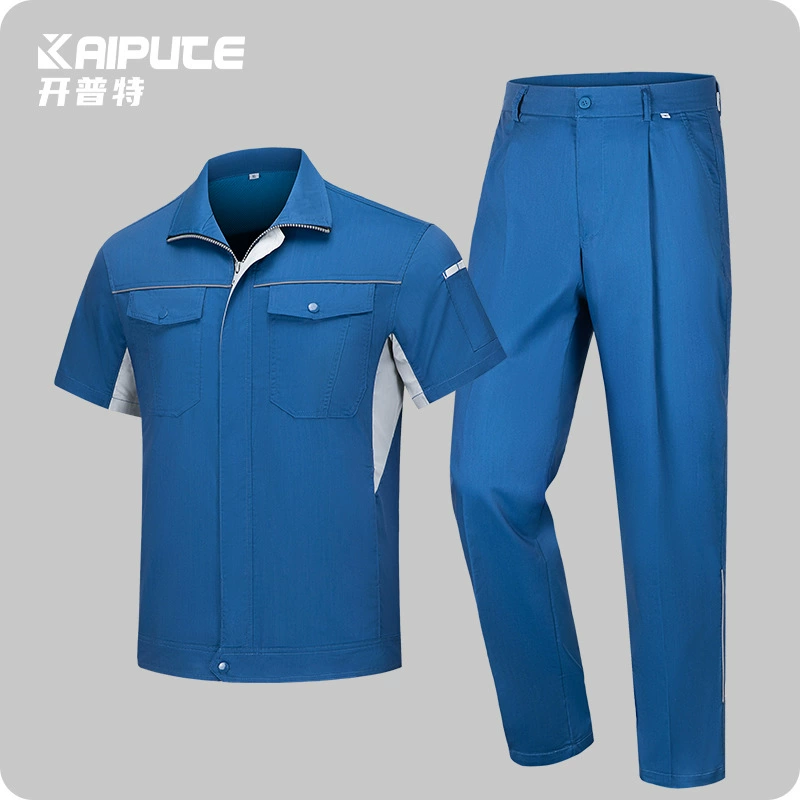 Трансграничная рабочая одежда на заказ мужской летний набор с короткими рукавами