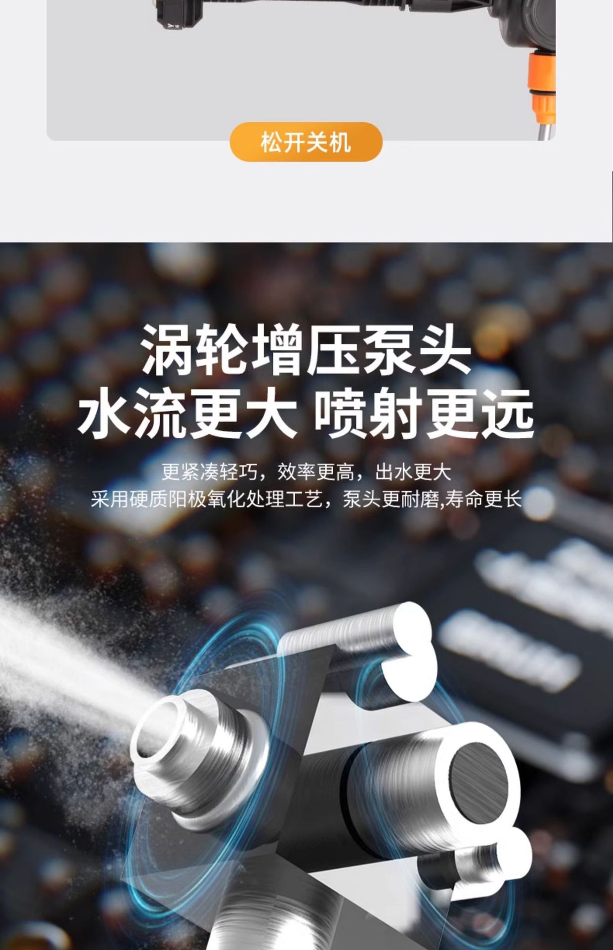 Suitable for Wireless High-Pressure Car Washers, Portable Water Guns, Household Powerful Car Brush Pumps, Car Wash Tools, Lithium Battery Washers