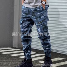 境外直销美式夏季新款休闲直筒长裤男街头宽松百搭慵懒风裤子中性