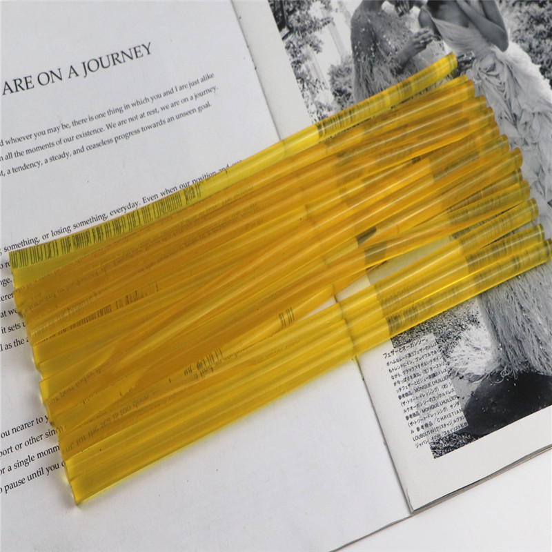 厂家7毫米高粘黄色热熔胶棒饰品发饰制作材料超值27厘米超长胶条