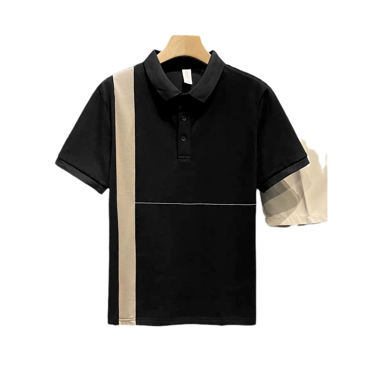 Modern polo for leisure, oversize, with short sleeve