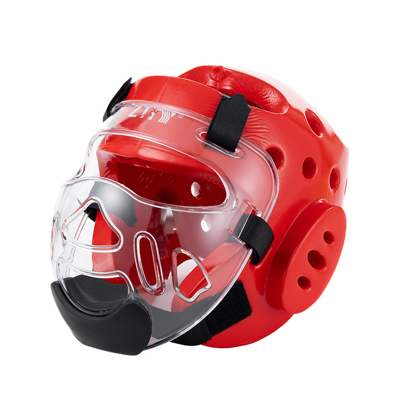 Fábrica directa de taekwondo casco al por mayor entrenamiento adulto equipo protector taekwondo cabeza protector NBR extraíble máscara image 10