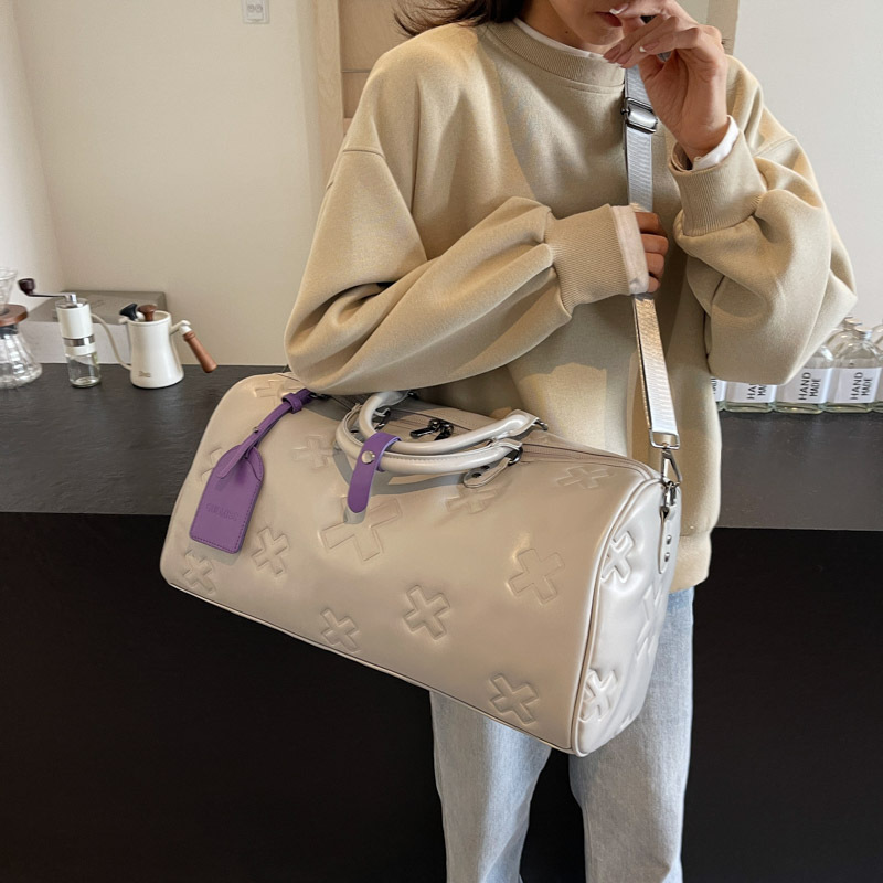 New Boarding Luggage Handbag Soft Leather Fitness Bag Women's Fashionable Outing Large Capacity Dry and Wet Separation Travel Bag New Boarding Luggage Handbag Soft Leather Fitness Bag Women's Fashionable Outing Large Capacity Dry and Wet Separation Travel Bag