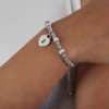 E400-steel color bracelet-24cm