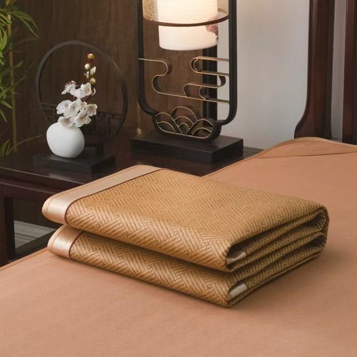 Factory direct sales of three-piece mat, rattan mat, double bed, foldable student dormitory, air-conditioned ice silk mat, wholesale dropshipping