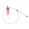 Double -sided rainbow belt teasing cat stick cross -border rainbow strap cat toy toy toys teasing dog net red teasing cat stick toys