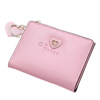 Short wallet with zipper, fashionable card holder, Korean style