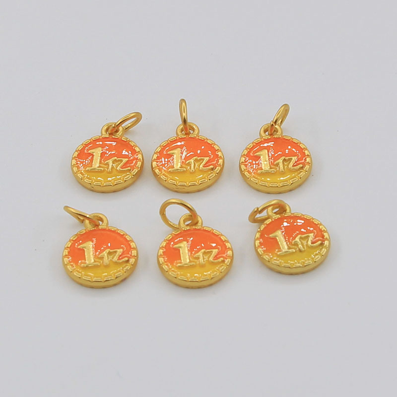 Long-standing antique gold 0.1 billion small target pendant hair rope necklace bracelet key chain pendant diy jewelry accessories