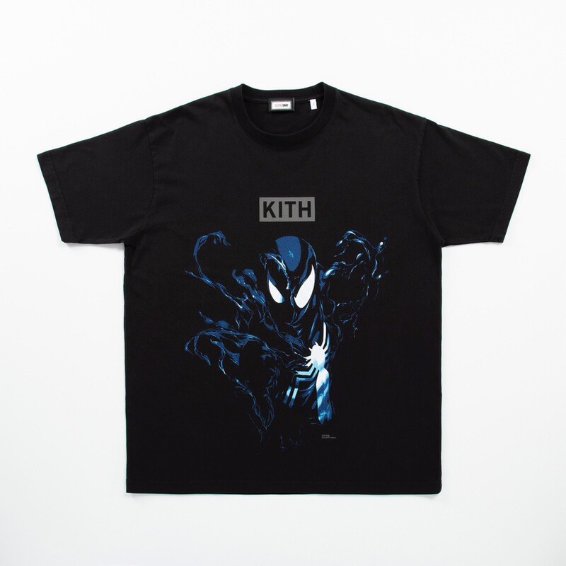 KITH 23SS Limited Co-Name Spider-Man Venom Print Hero Expedition Men's and Women's Short Sleeve T-Shirt