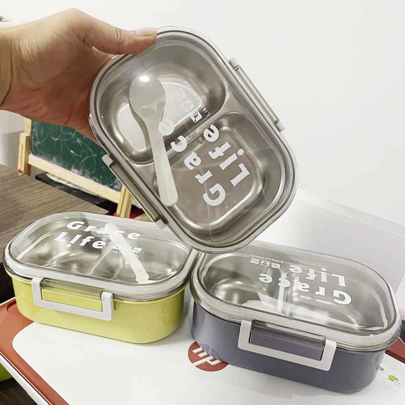 ベビー保温弁当箱卸売り分格ステンレス弁当箱小学生ランチボックスかわいいプラスチック仕切り出勤ご飯|undefined