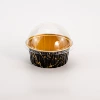 Black gold marble + round high cover