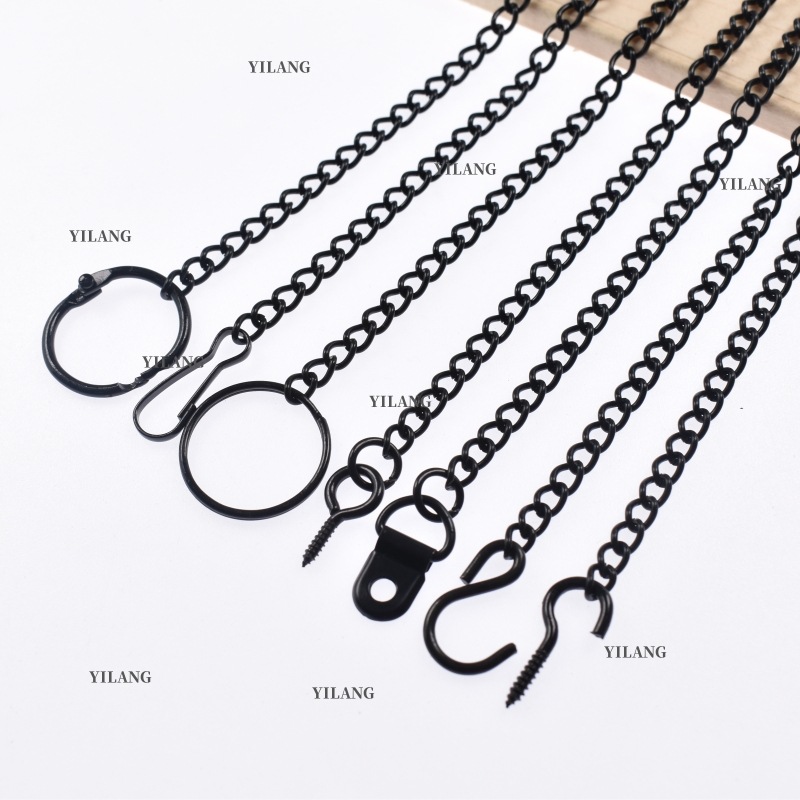 金属吊牌挂链黑色广告牌门牌指示牌吊链包包衣物钥匙链条铁链子
