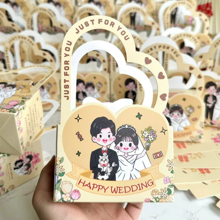 Сетка красная ручная роспись свадебная коробка милая свадебная помолвка