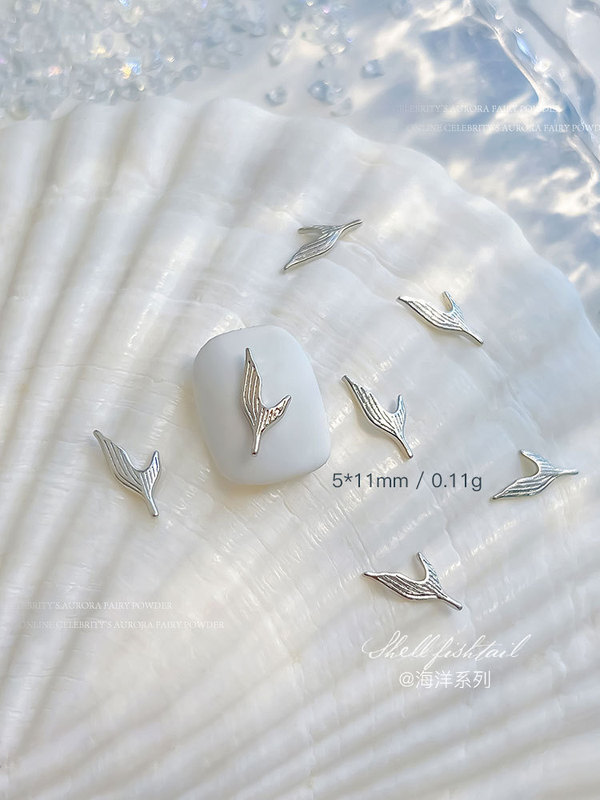シェルフィッシュテールネイルアート合金ジュエリー夏の新しいオーシャンスタイルシリーズネイルダイヤモンドかわいいイルカ装飾卸売|undefined