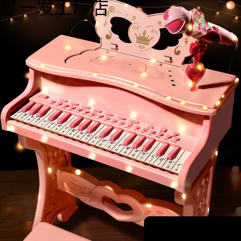 어린이 초보자 전자 시뮬레이션 피아노 장난감 마이크 소녀 3-6 생일 7