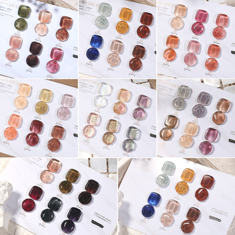 2022 new pattern Glue nail polish Jelly color Elves 6 Nail enhancement Dedicated Red Book Network Same item