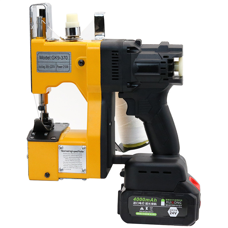 Máquina de costura sin cepillo de velocidad variable 2 veces la duración de la batería 5 horas máquina de empaque eléctrica de alta velocidad máquina de sellado de bolsa de tejido máquina de sellado de bolsa