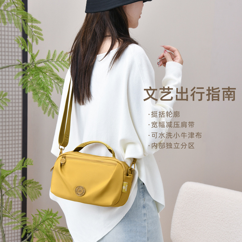 Jielang Women's Bag 2025 Autumn New Lightweight Nylon Cloth Bag Design Portable Shoulder Bag Casual Crossbody Bag
