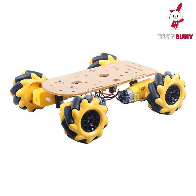 Mini mcnum wheel trolley chassis DIY TT Motor Wheel for Maker Education