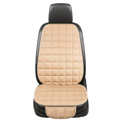 New Car Seat Cushion for Wool pad - plush-seat-backrest-warm-beige