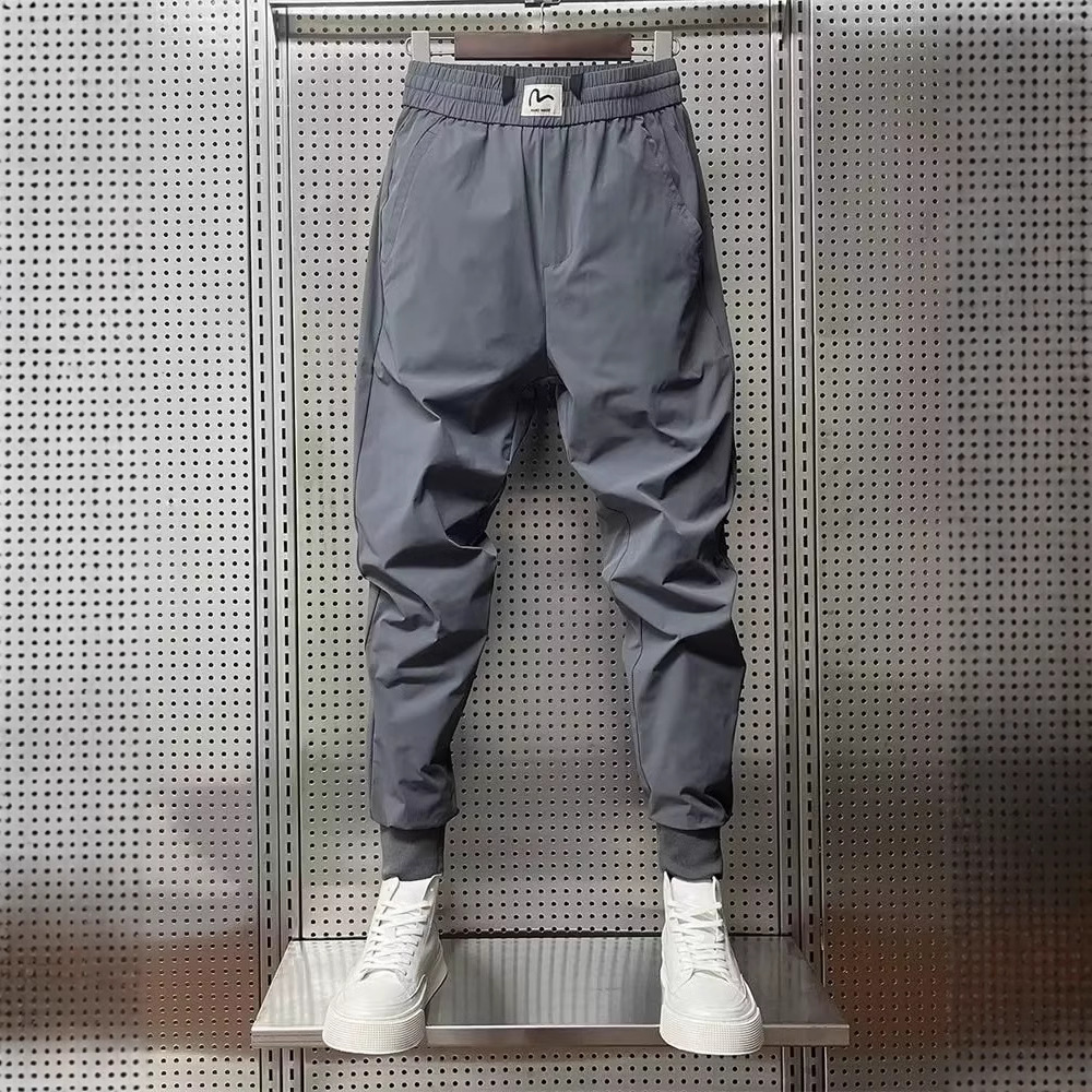 Trendy Brand Casual Pants Men's Spring and Autumn 2024 New Arrival Craft Pants Trendy Black Bundled Foot Harlan Sports Long Pants