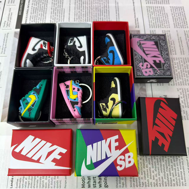 Aj Basketball Shoe Keychain Mini Version 3D Shoe Model Car Bag Pendant Soft Rubber Key Ring Decoration Gift Aj Basketball Shoe Keychain Mini Version 3D Shoe Model Car Bag Pendant Soft Rubber Key Ring Decoration Gift