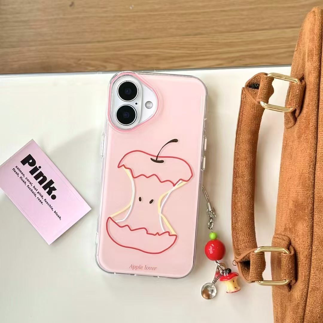 Línea de color de macarons estilo ins Apple para iPhone 15 funda para teléfono móvil 16ProMax Apple 14/13 hembra