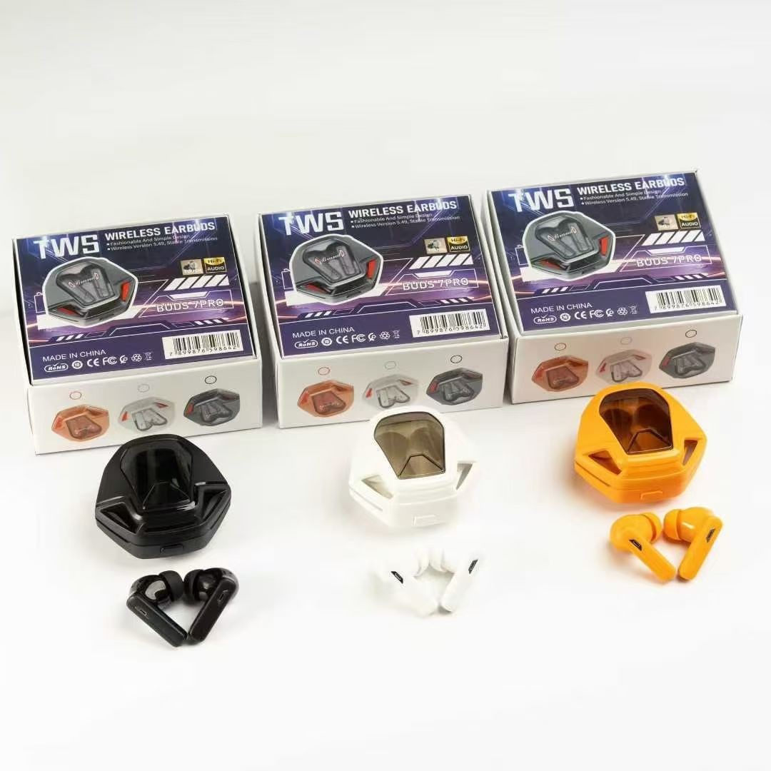 buds7pro cross-border wireless bluetooth le headset sports game in-ear enc call noise reduction headset