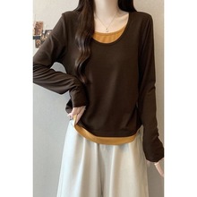2025新款秋装长袖打底衫韩版女装T恤宽松显瘦上衣秋衣外穿体恤潮