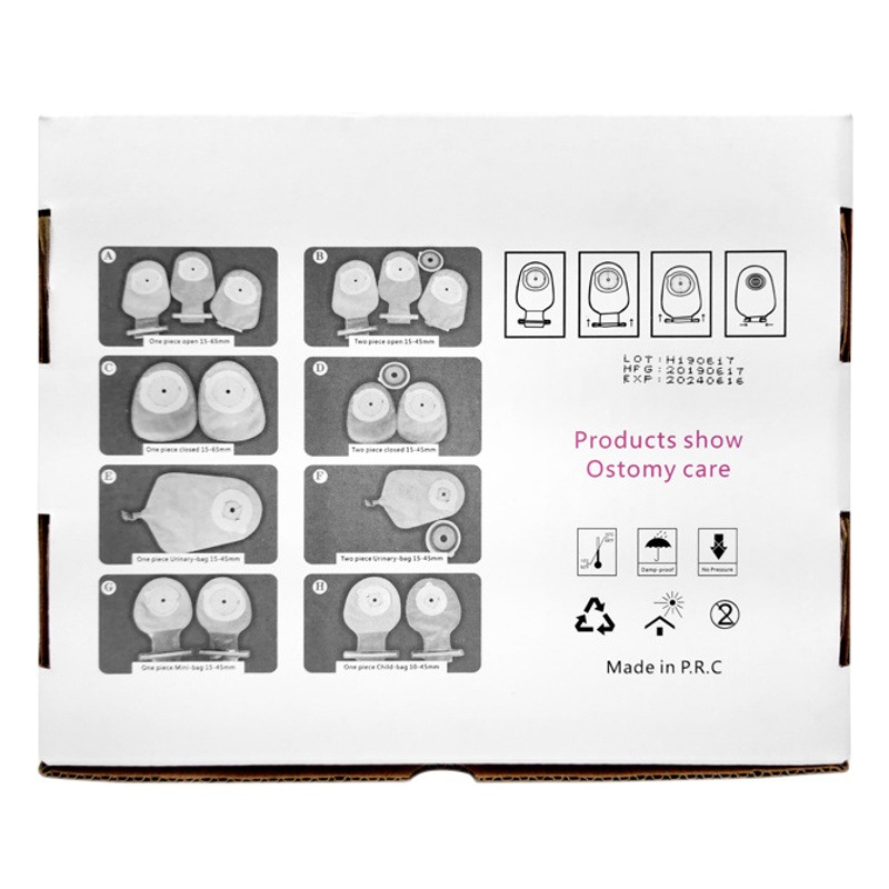 Exportación Amazon schlekang A003 bolsa de ostomía bolsa de inodoro de una sola pieza bolsa de ostomía de salchicha anal desechable bolsillo abierto