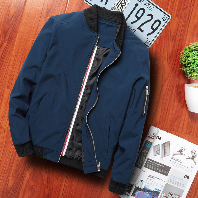 Men's Plus-Size Lightweight Slim-Fit Fashion Casual Jacket for Spring and Autumn Men's Plus-Size Lightweight Slim-Fit Fashion Casual Jacket for Spring and Autumn
