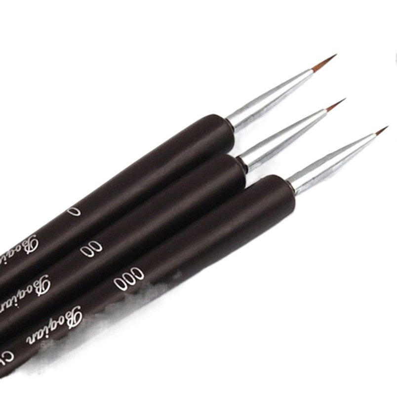 Nail art painting stroke flower pull line pen 3 Black Rod small brush ultra-fine brush pull line nail art tool painting