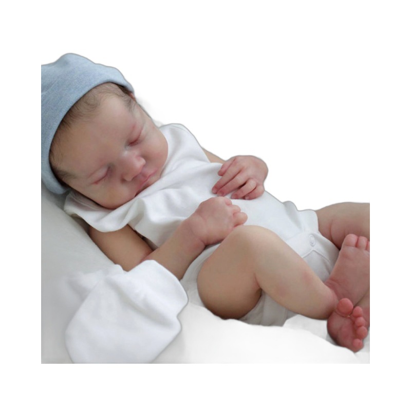 19inch reborn Levi sleeping baby simulación bebé renacimiento muñeca una pieza