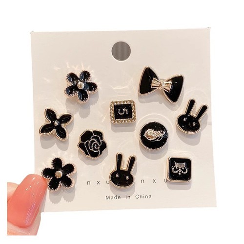 Invisible pearl brooch collar, anti-scandal pin, children's seamless invisible button to fix clothing, flower decoration