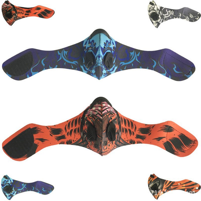 Máscara de ciclismo hombres y mujeres a prueba de viento a prueba de polvo equipo de bicicleta a prueba de frío máscara caliente media cara corriendo transpirable carbón activado