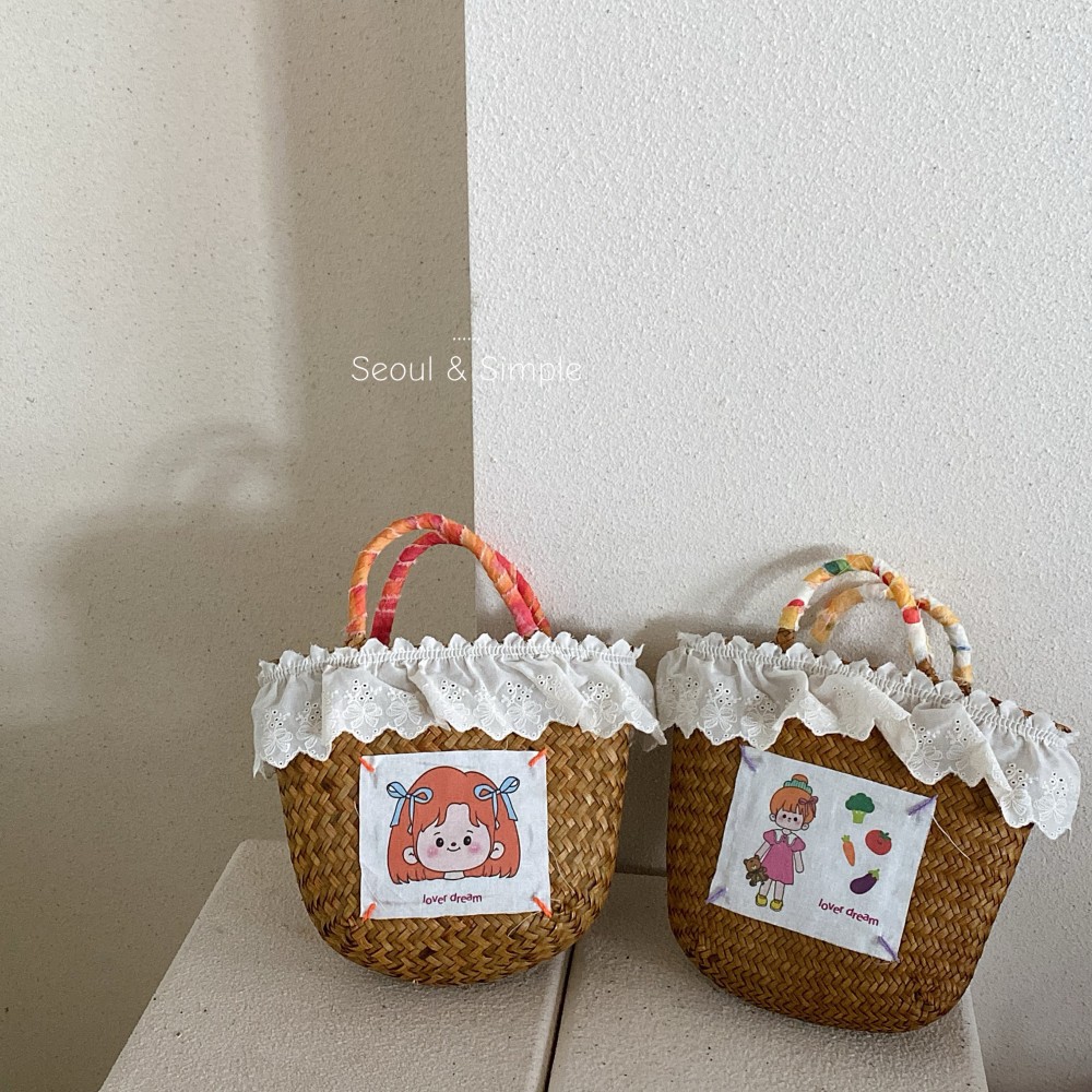 韩系INS风法式甜心草编手提包大集合！可爱森系度假风菜篮子少女