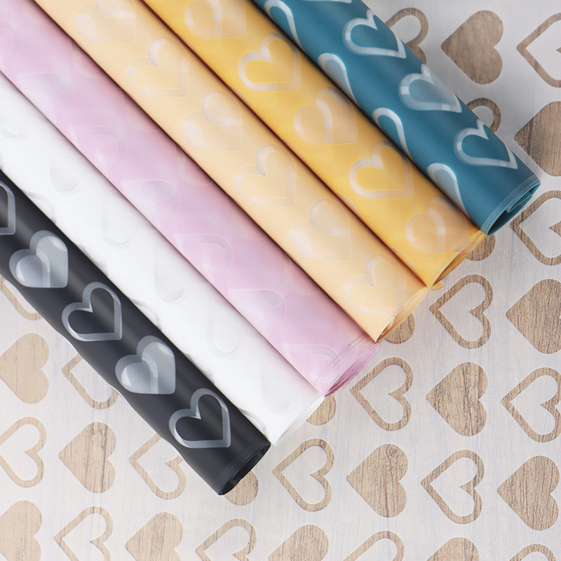 Li Zhi Ran agua de niebla pequeña cara de amor papel de embalaje de flores papel de niebla papel Han Su papel de embalaje de ramo