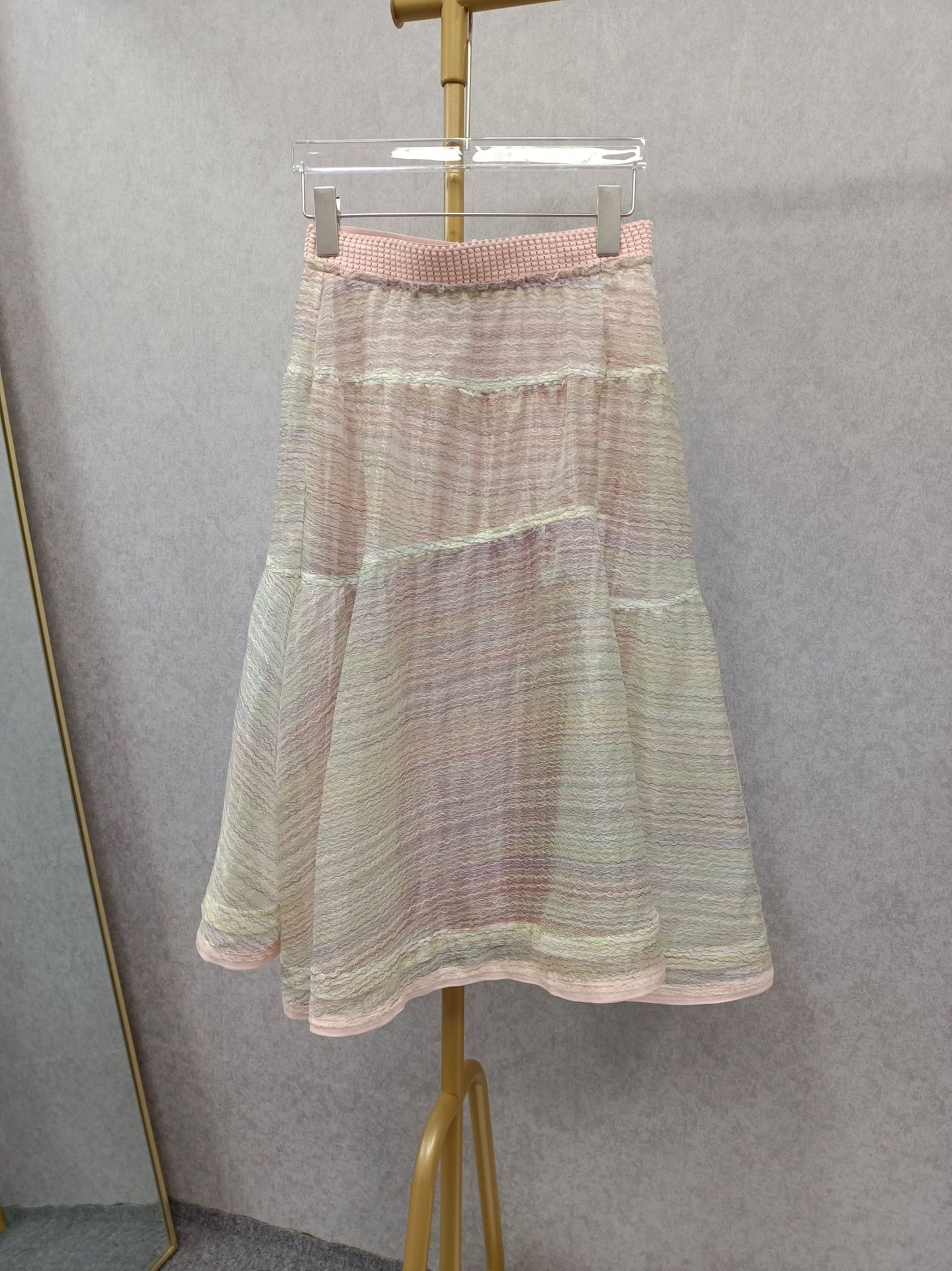 韩国代购品质1:1MINE奥莱MN2C4-WSC362W半身裙双层网纱气质裙子女
