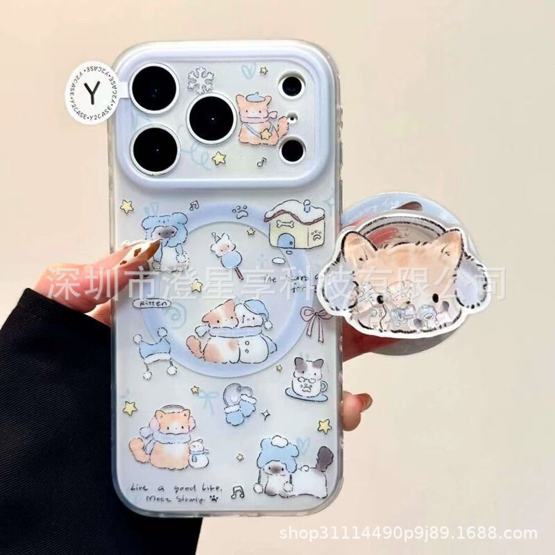 Cartoon cat earphone design, suitable for Apple iPhone 17 phone case, also compatible with Apple 16/15/Pro Max, soft case for iPhone 14/13, designed for women