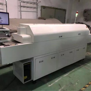 Used Small Six-Zone Reflow Oven with Computer Control, Upper and Lower Hot Air, Six-Zone, 300mm Bandwidth