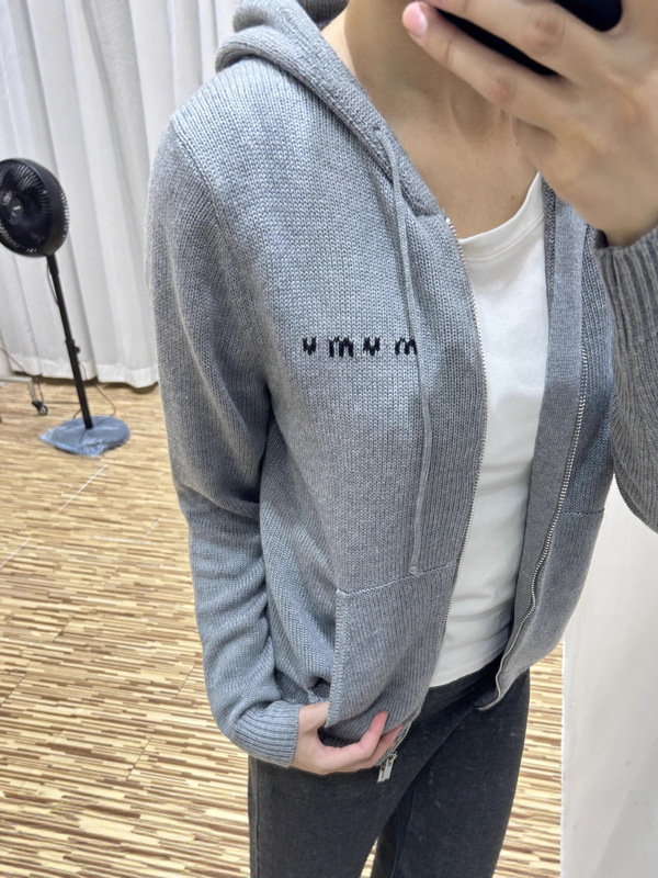 新款复古连帽毛衣开衫女春秋格子修身针织外套慵懒风短款针织上衣|undefined